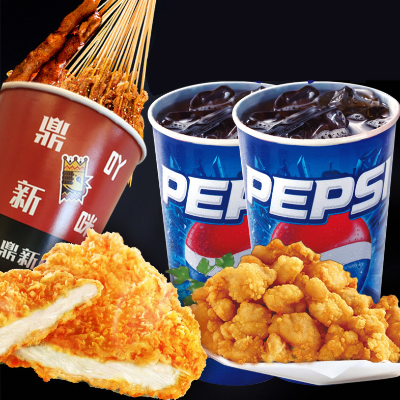 雞排+大桶串串+雞米花+百事可樂(lè)2